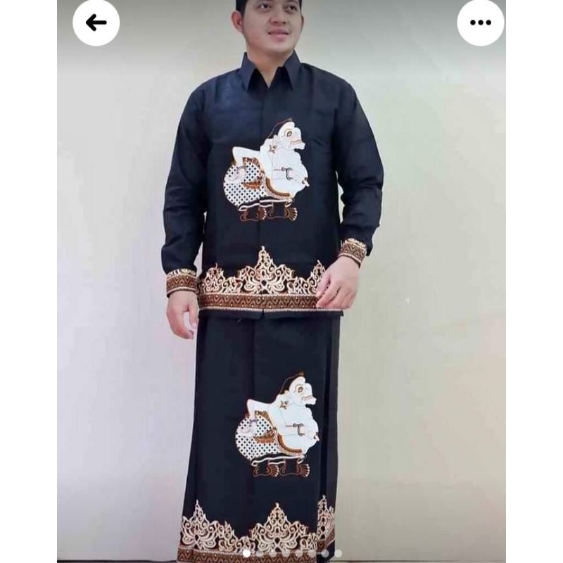 baju koko batik set sarung berkualitas asli batik solo
