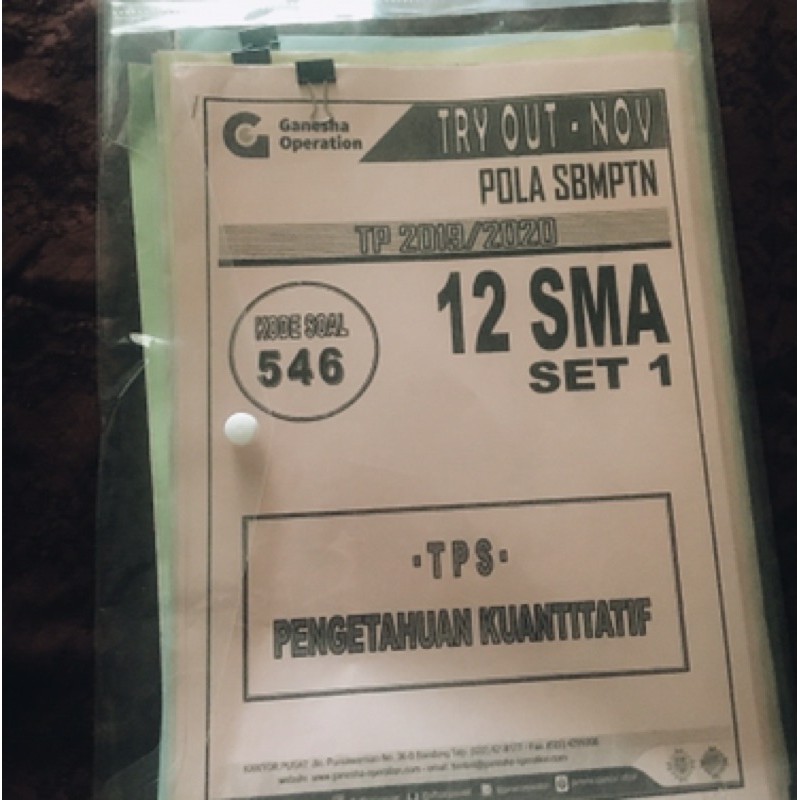 soal try out bimbel GO TPS