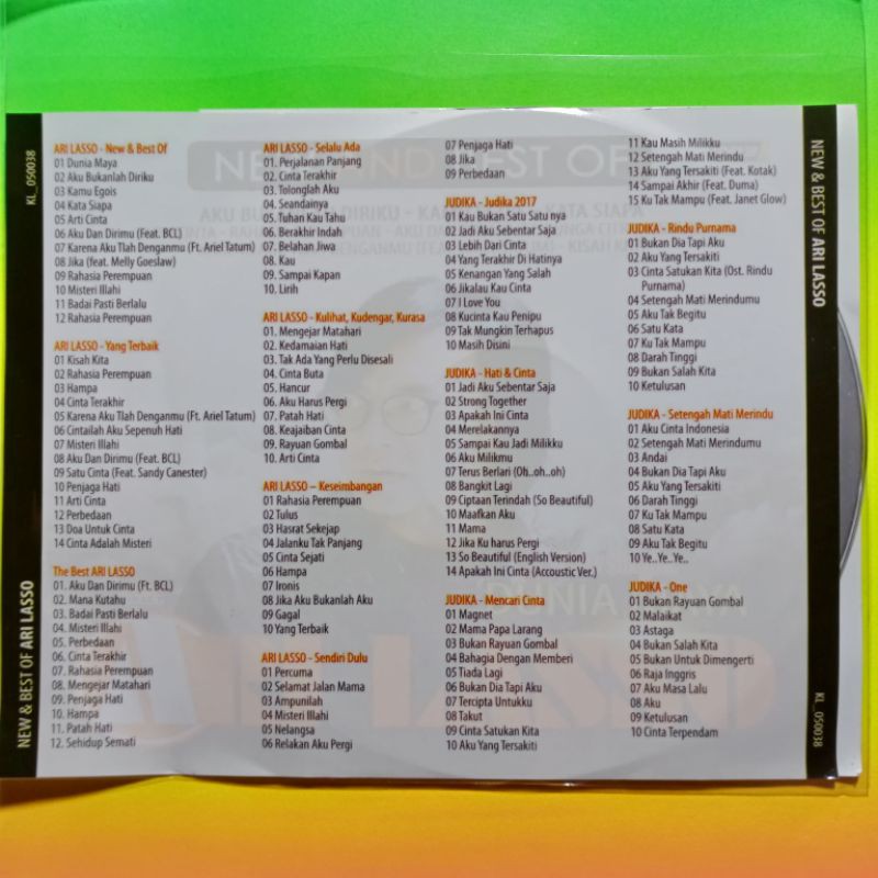 Kaset Mp3 Musik Audio Lagu Pop Ari Lasso The Best Album Terlengkap Shopee Indonesia
