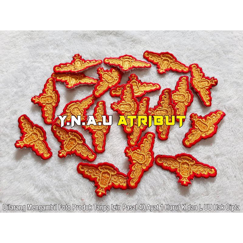 ATRIBUT PDL POLRI / PIN PDL BAHARI POLRI BORDIR TIMBUL