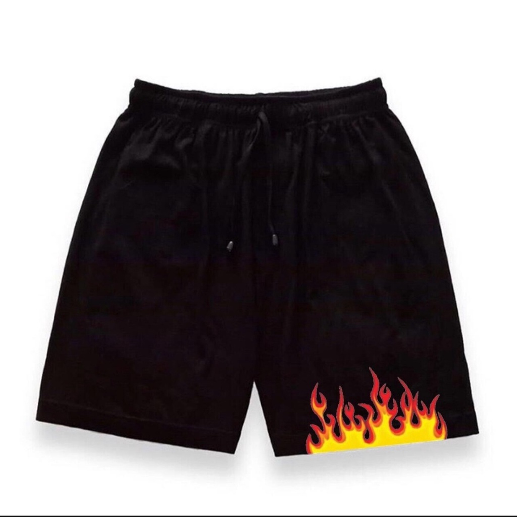 celana boxer/celana jersy motif api/celana pendek