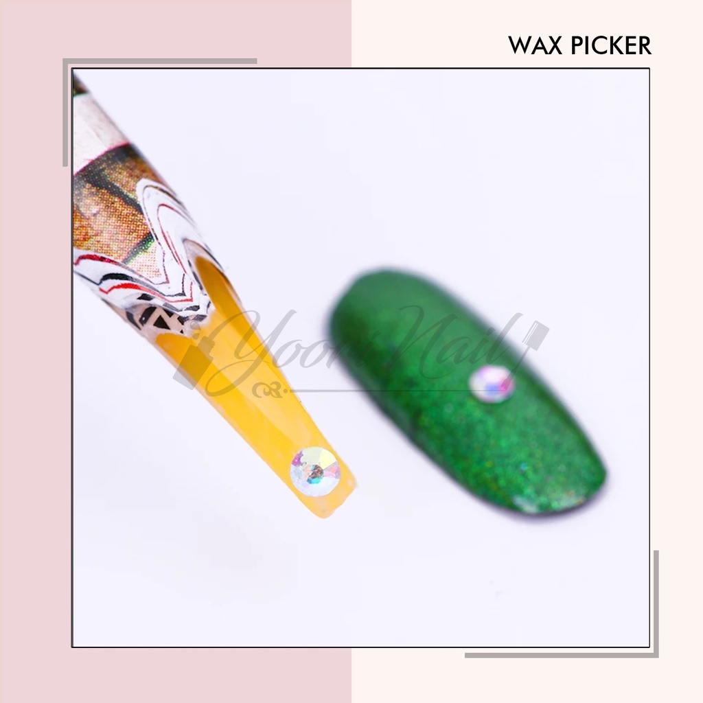 Wax Picker candle nail art pencil rhinestones glue pencil picking nail