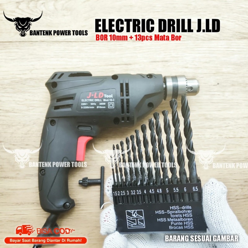 BOR HUJIA aka JLD 10MM LENGKAP DENGAN MATA BOR HUJIA aka JLD BOR MURAH BISA BOLAK BALIK