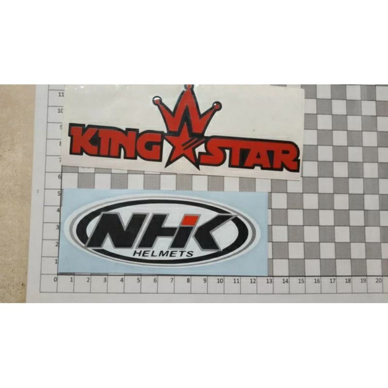 stiker cutting NHK helmet
