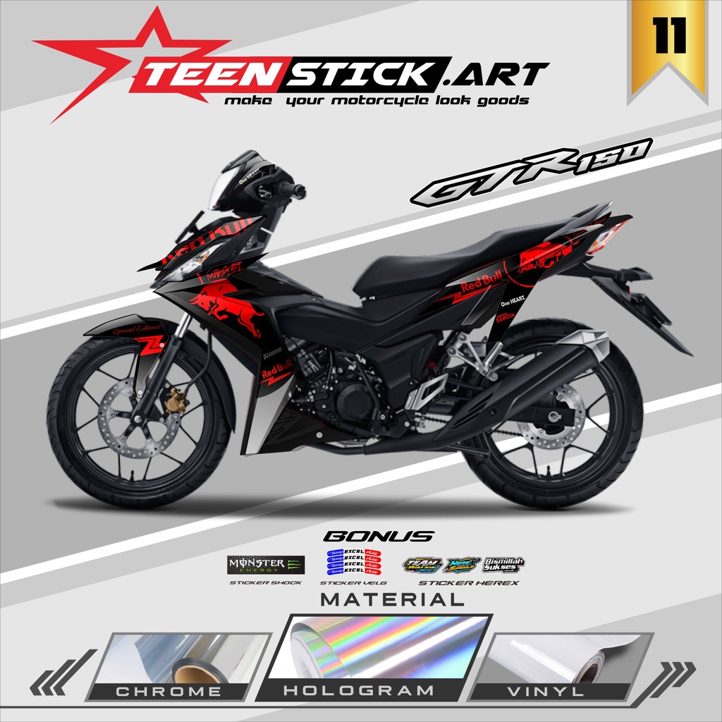 STRIPING GTR - STRIPING HOLOGRAM HONDA GTR 150 2016-2021 RED BULL