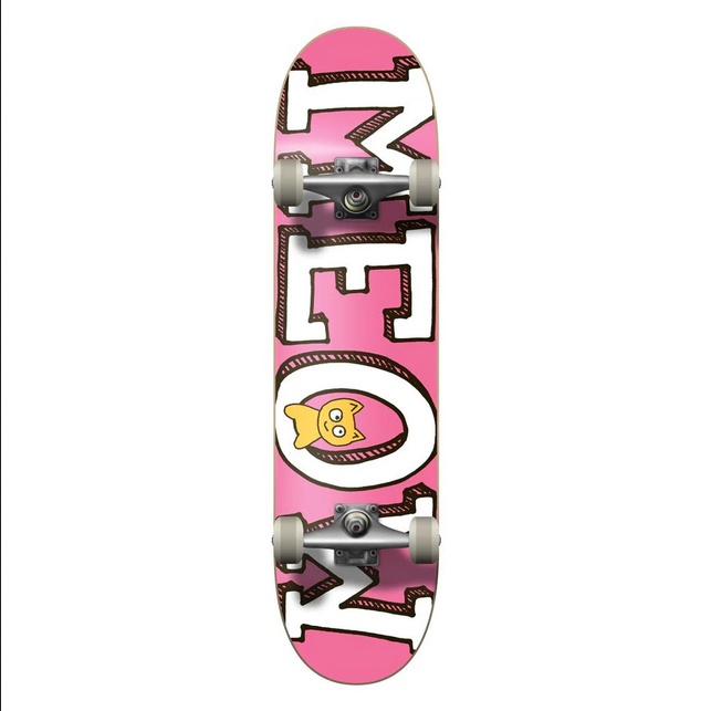 Skateboard Meow Logo Pink 7.5" Complete / Jual Skatebaord Fullset