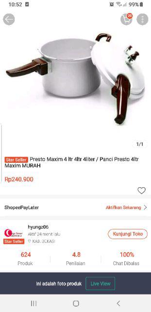 Presto Maxim 4 Ltr 4ltr 4liter / Panci Presto 4ltr Maxim Murah