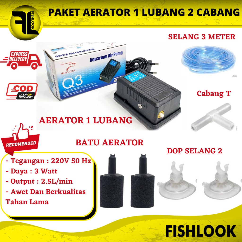 PAKET AERATOR AIRATOR GELEMBUNG UDARA 1 LUBANG 2 CABANG AQUARIUM AQUASCAPE LOBANG 1 ROSSTON AMARA NIKITA STAR