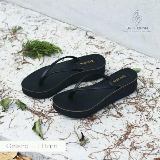 Sandal Wanita (Geshia)  By Isrin Isran Original-Hitam