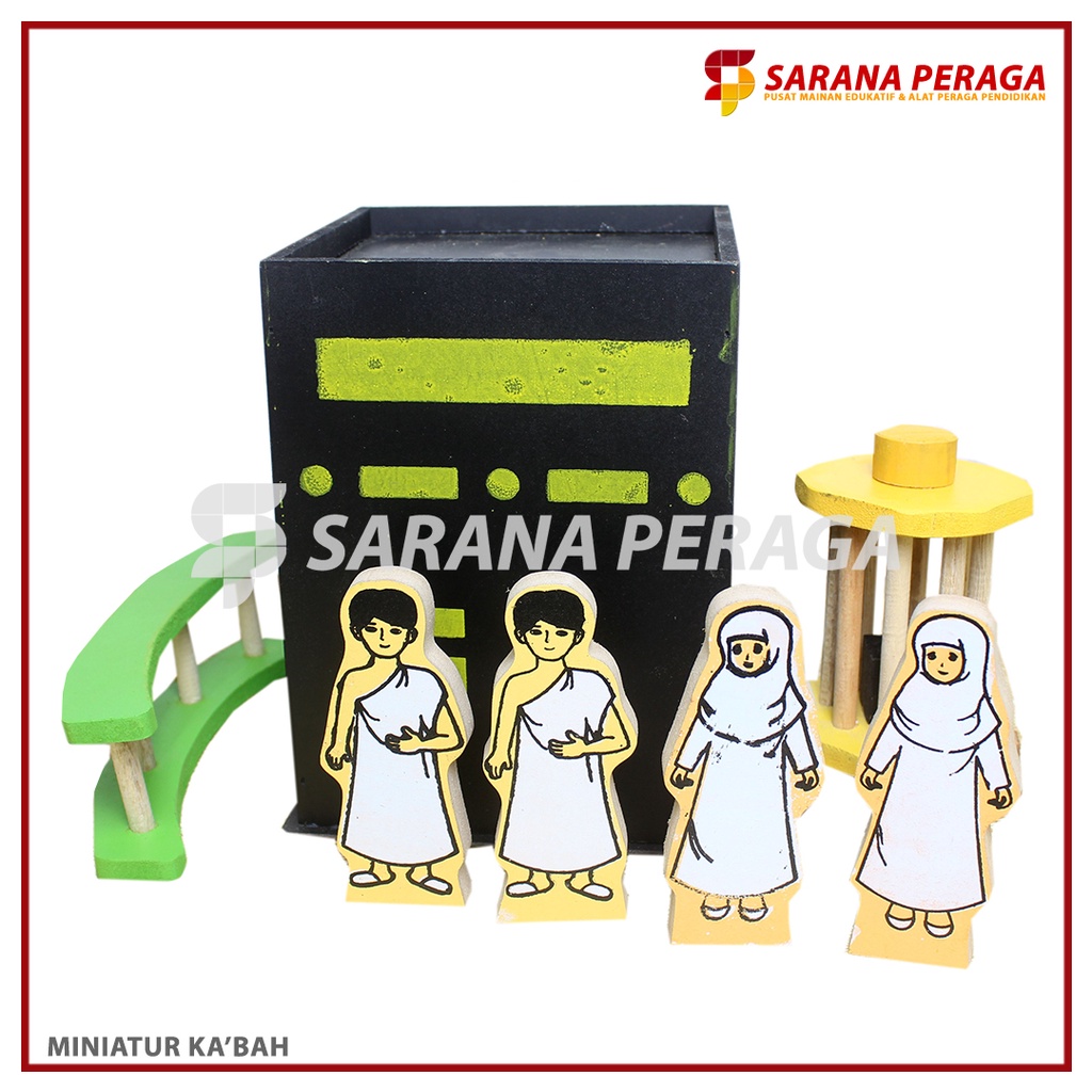 SaranaPeraga - Miniatur Ka'bah / APE TK / Paud / Mainan Kayu Miniatur Ka'bah- Mainan Edukasi Anak