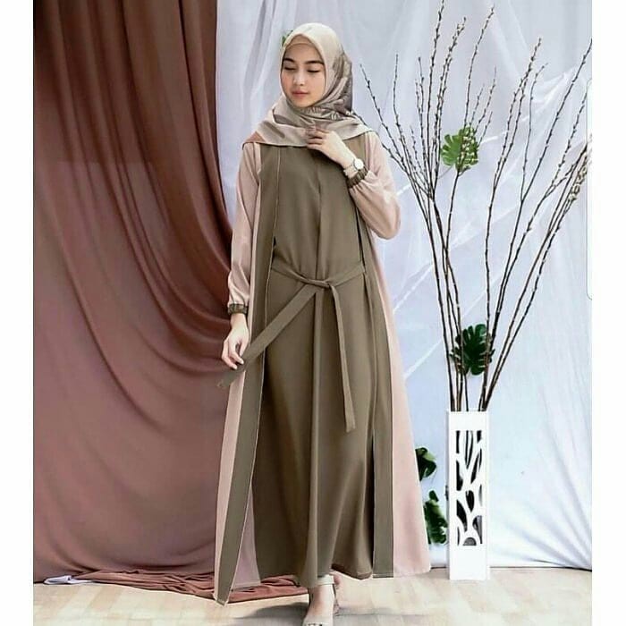 WIRASHA DRESS BAHAN MOSSCREPE / DRES WANITA / DRESS KEKINIAN