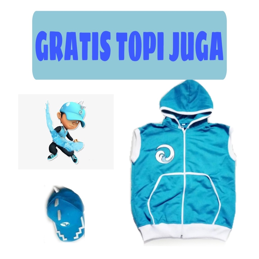 SWEATER SINGLET BAJU BOBOIBOY AIR GRATIS TOPI