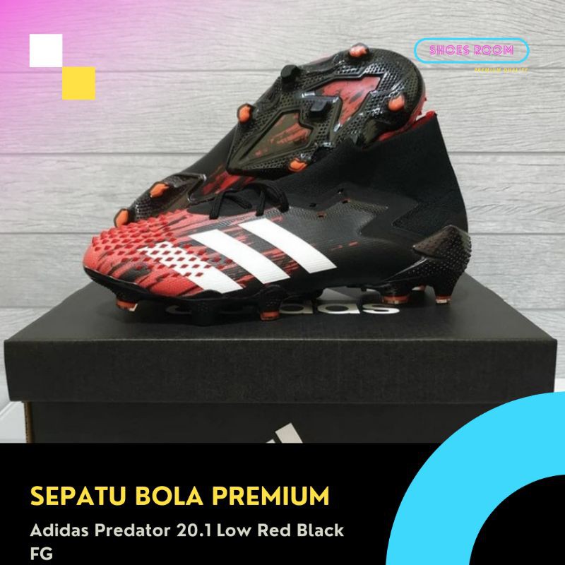 Sepatu Bola Adidas Predator 20.1 Low Red Black FG