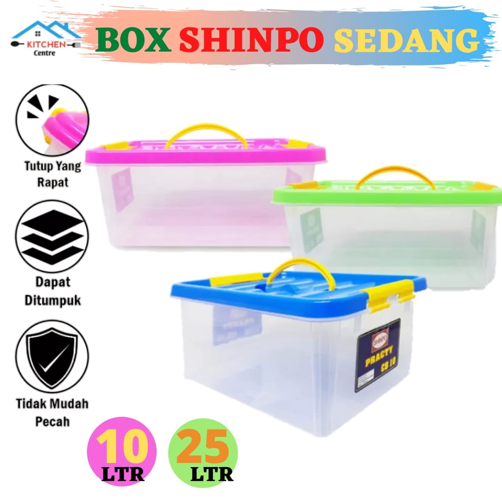 Shinpo  Container Box 25 Liter  Plastik CB 25 SIP 133-3 SHINPO Box Penyimpanan Container Box Contain