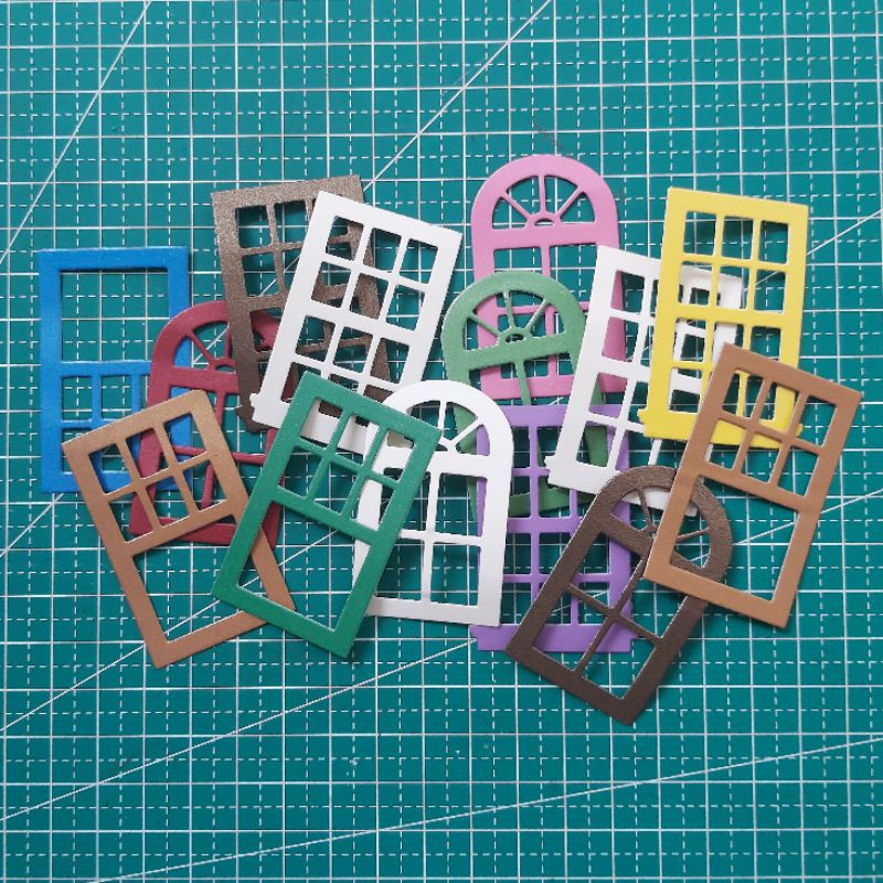 

5 Pcs Jendela Mini Cutting Dies Jurnal Bujo Scrapbook