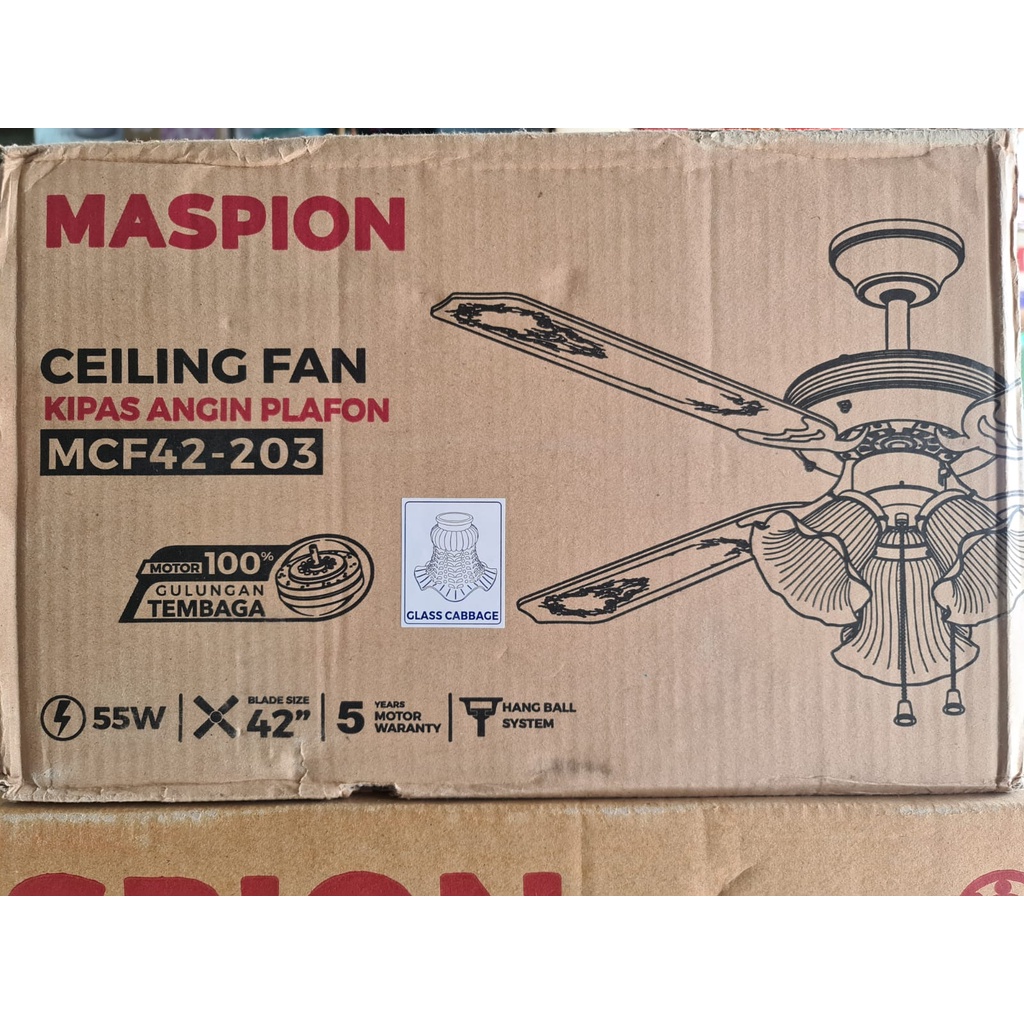 MASPION MCF42-203 Ceiling Fan 42 Inch 3 Lampu