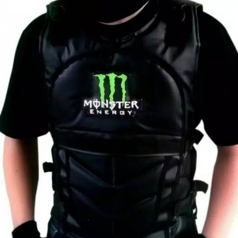 Rompi motor Monster | pelindung dada | bikers | Body protector | Rompi Motor Riders Hitam