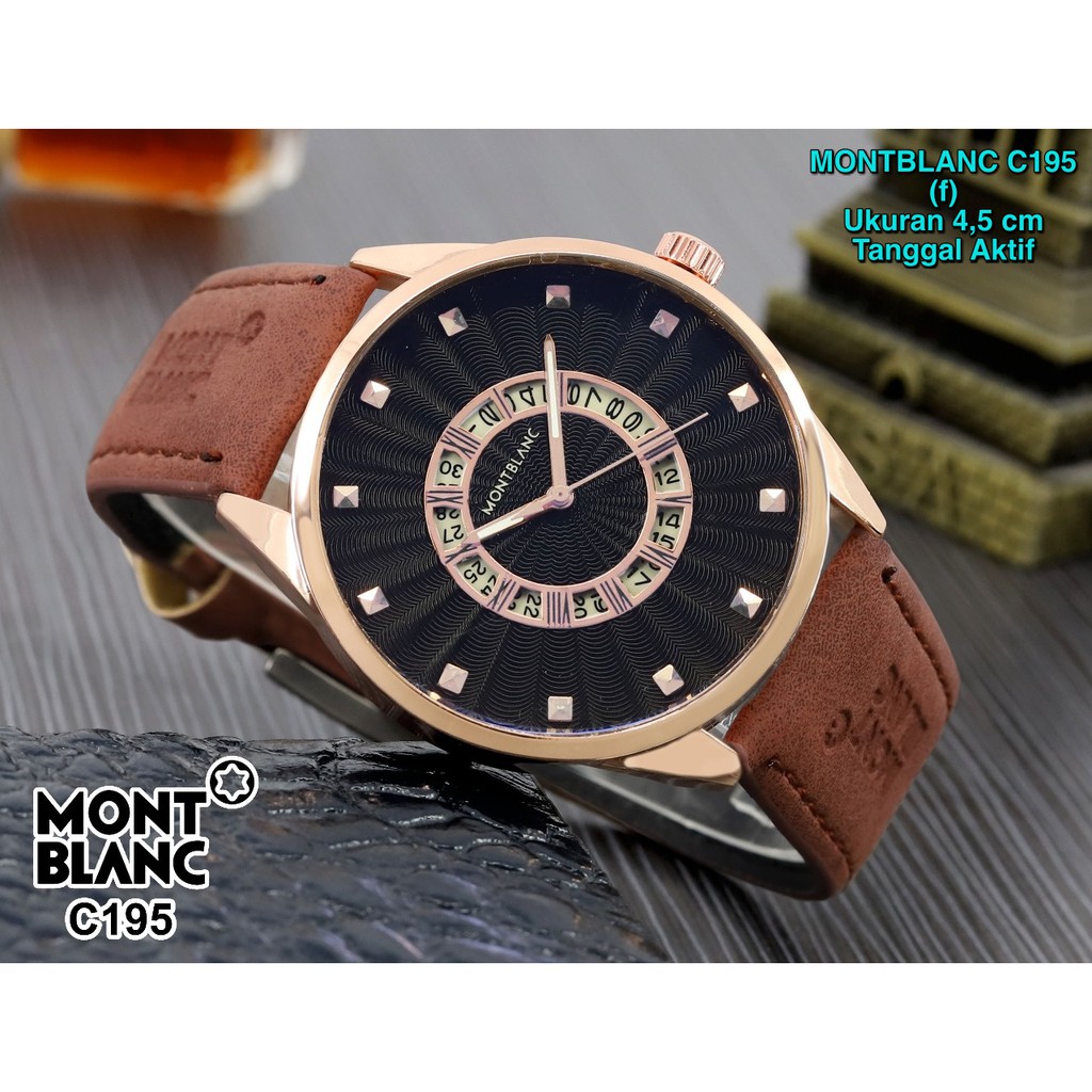 JAM TANGAN COWOK PRIA JAM TANGAN IMPORT JAM MONT BLANC JAM KULIT