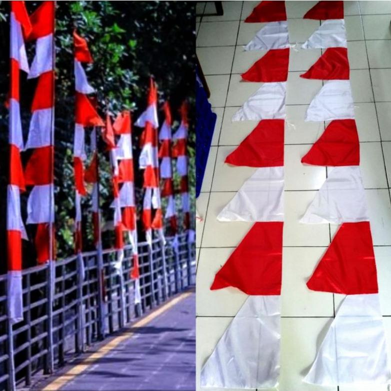 Bendera Umbul Umbul Zigzag 5M Merah Putih