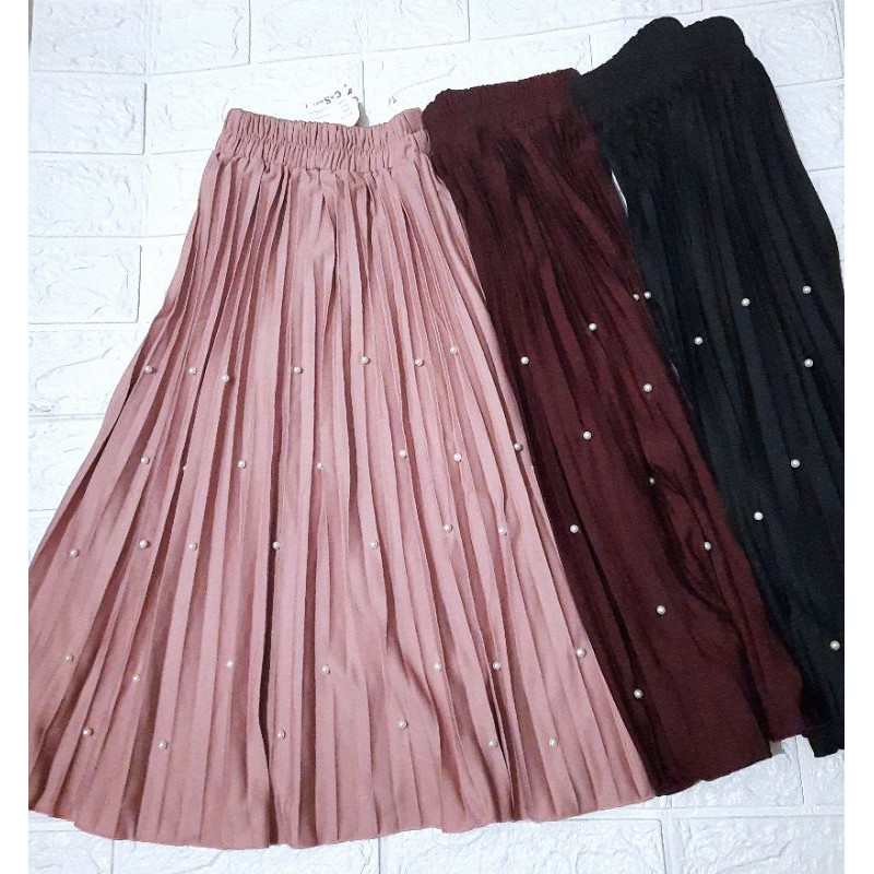 ROK PLISKET MUTIARA ANAK PEREMPUAN USIA 3-5TAHUN