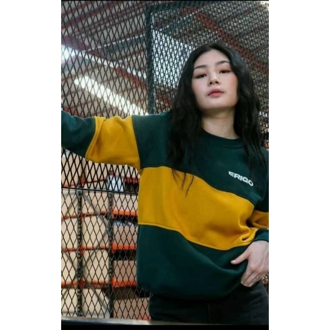 ( COD )SWEATER CREWNECK KOMBINASI CREWNECK PRIA DAN WANITA APLIKASI/KOMBINASI CREWNECK DISTRO- Sweater Crewneck Pria Sweater Sweatshirt Kombinasi Dua Warna M L XL Original Unisex /Sweater Belang