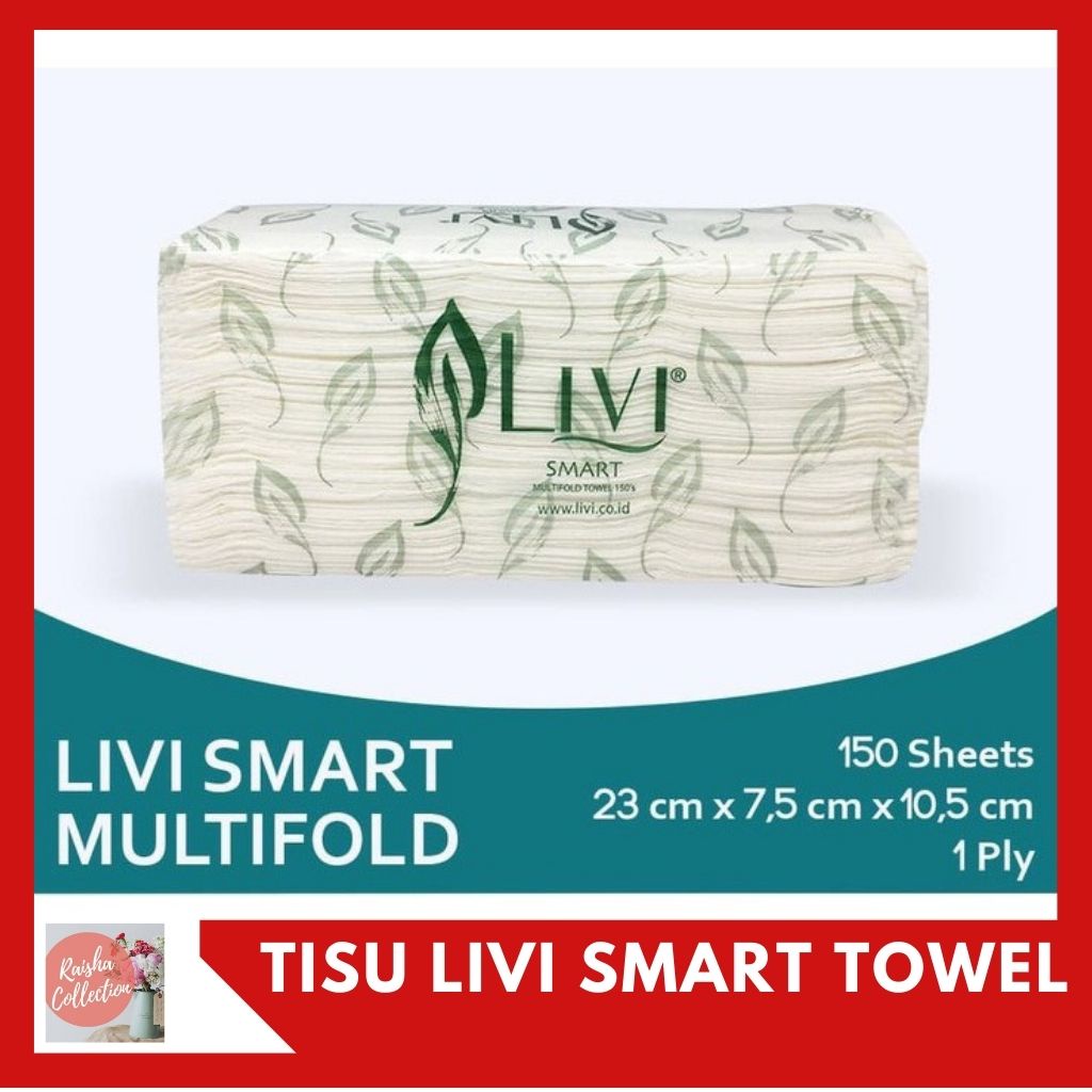 RC TISSUE LIVI SMART TOWEL MULTIFOLD/TISSUE MINYAK 150 SHEETS