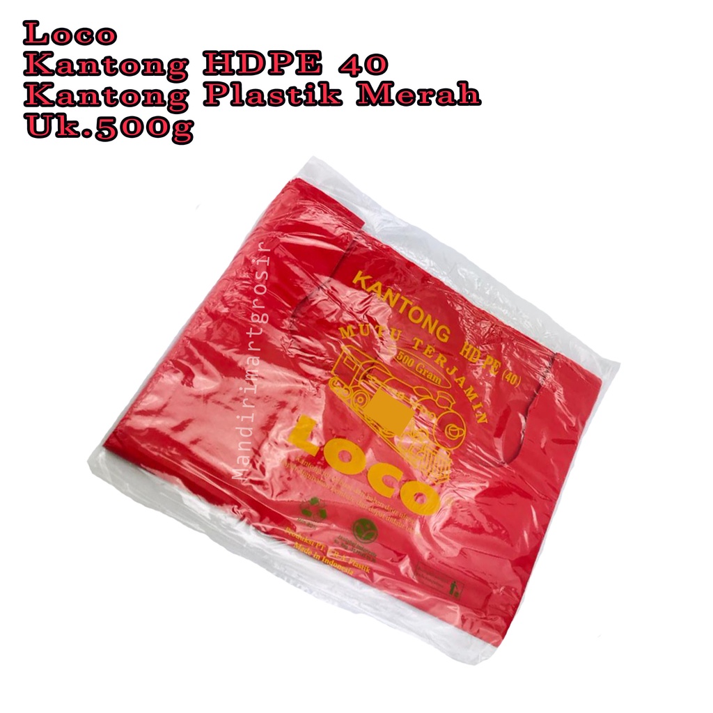 Kantong HDPE 40 *Loco * Kantong Plastik Merah * 500g