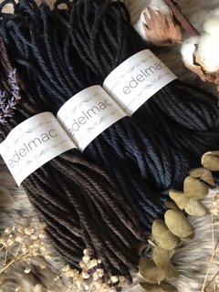 Tali Katun Benang Dark Coklat Navy Black 4mm twist Tali Katun Benang Dark Coklat Navy Black 4mm twist
