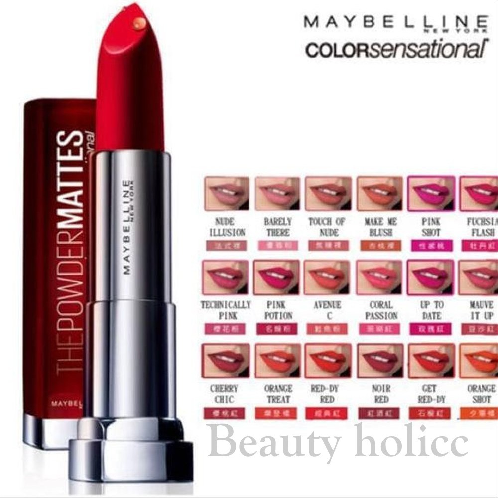 MAYBELLINE Powder Matte Lipstick / Lipstik Mybelline / Powder Matte / Lipstik