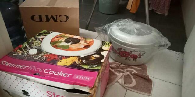 Panci Kukus - Steamer Rice Cooker Maspion 33 Cm (panca Guna)-khusus Gojek