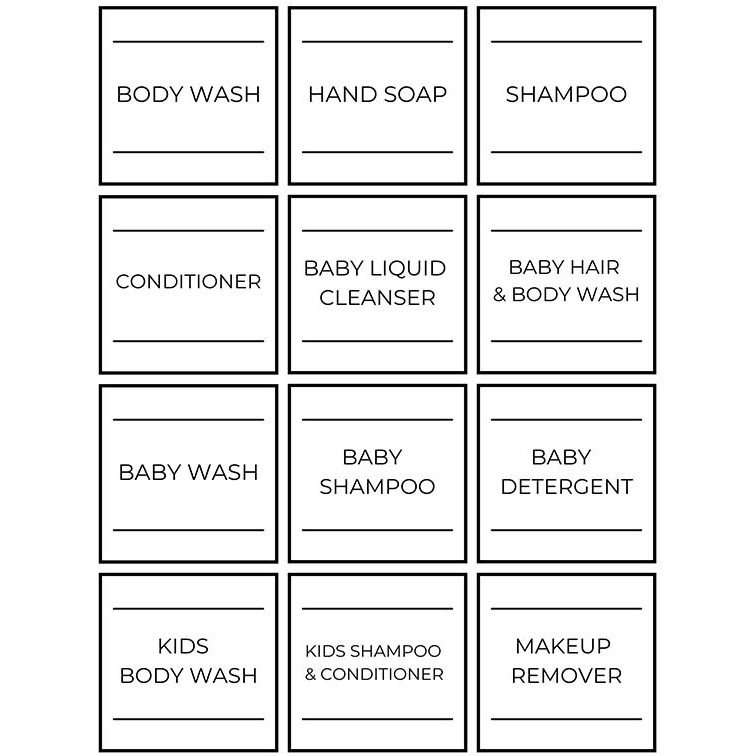 

Sticker Waterproof Label Toiletries/Skincare/Hand Sanitizer - Sticker B