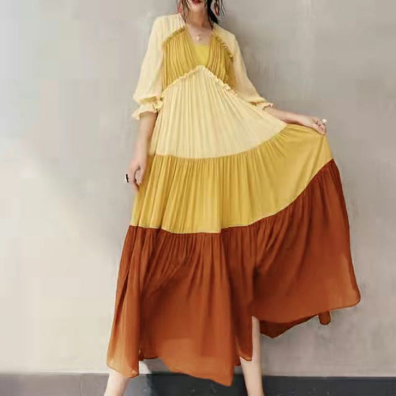 07780 Baju Maxi long dress gaun pesta kondangan Korean style wanita import baju maxidress Maxi long 