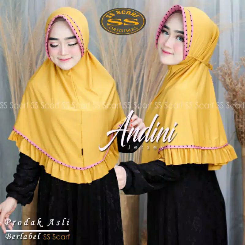 Hijab instan jilbab insta fadila tali rempel polkadot terbaru-7