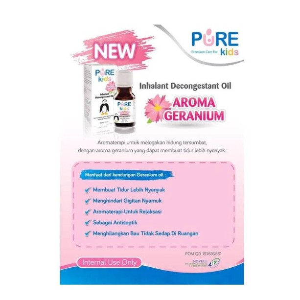 Pure Kids Inhalant Decongestant Oil 10ml / Obat Hidung Tersumbat-2