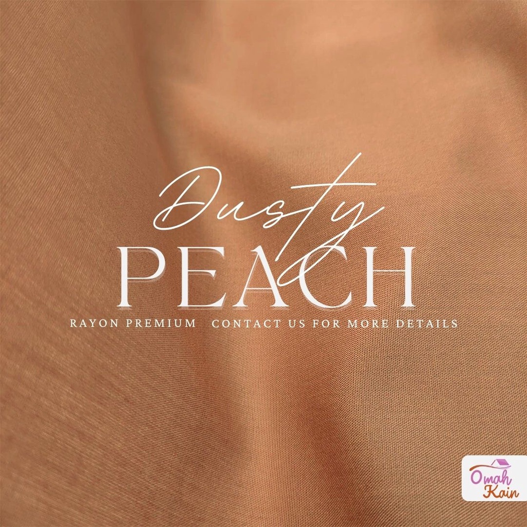 KAIN RAYON POLOS PREMIUM (TIDAK BERBULU, TIDAK NERAWANG,JATUH,ADEM DAN MEWAH)#omah kain-Dusty Peach