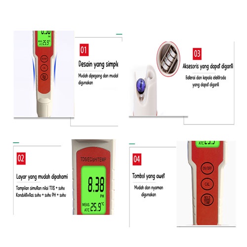 Alat Pengukur Keasaman Cairan Air PH Meter Digital Tester Alat Hidroponik Aquarium Aquascape