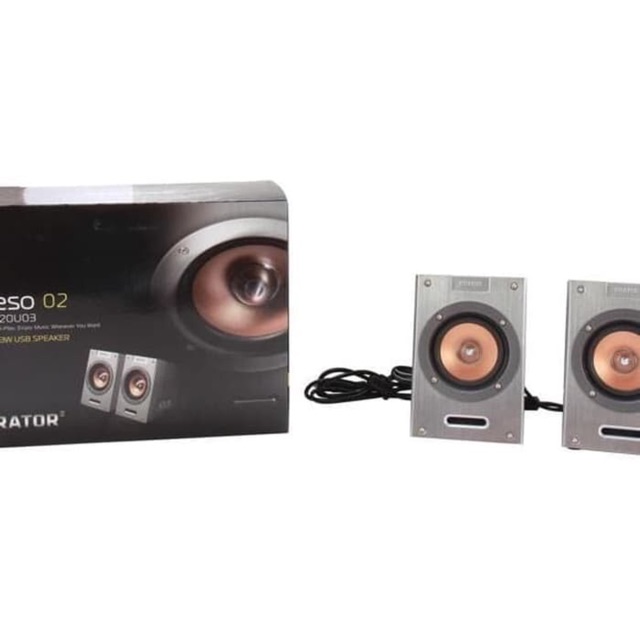 MURAH!! Speaker USB KRATOR Neso N2-20U03 USB powered Wood Edition