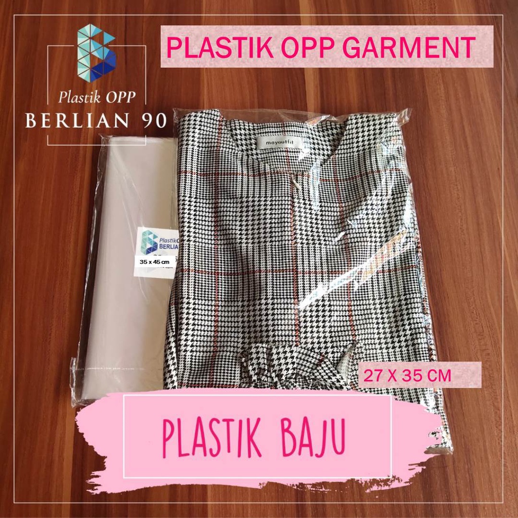 

27X35 CM PLASTIK OPP (SEAL/LEM) TEBAL 20 MIC ASLI