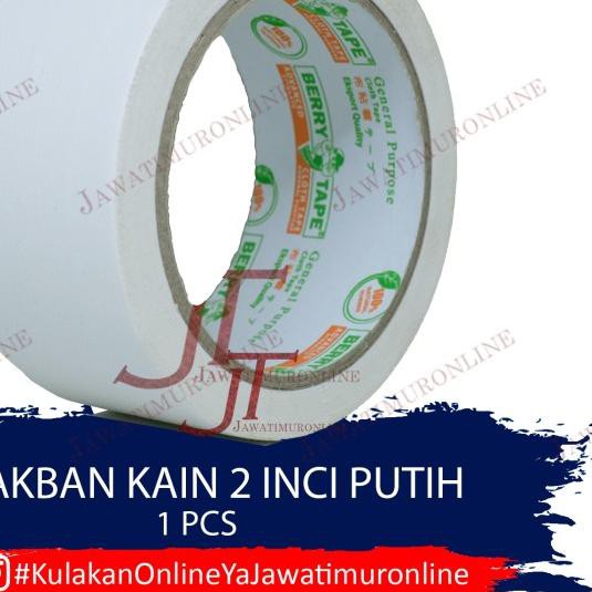 ✲ Cloth Tape BERRY / Lakban Kain / Lakban Warna Putih 2 inch ✻