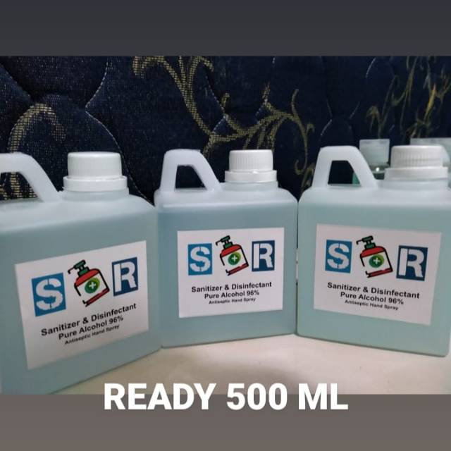 S'R Hand Sainitazer Pure Alkohol 96% Refil 500 ML