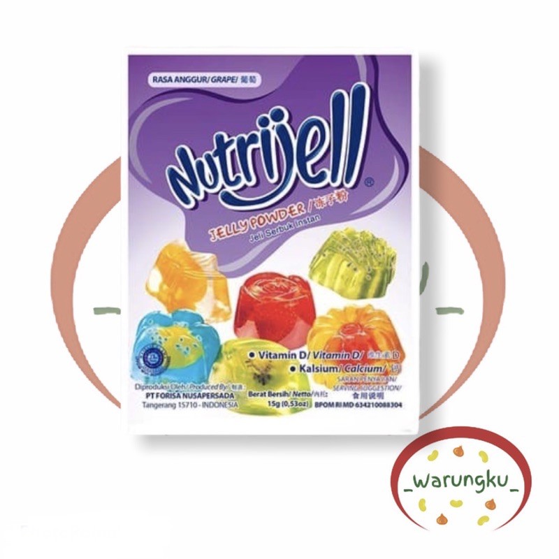 

Nutrijell ANGGUR GRAPE 15gr Nutrijel Jelly Agar Agar