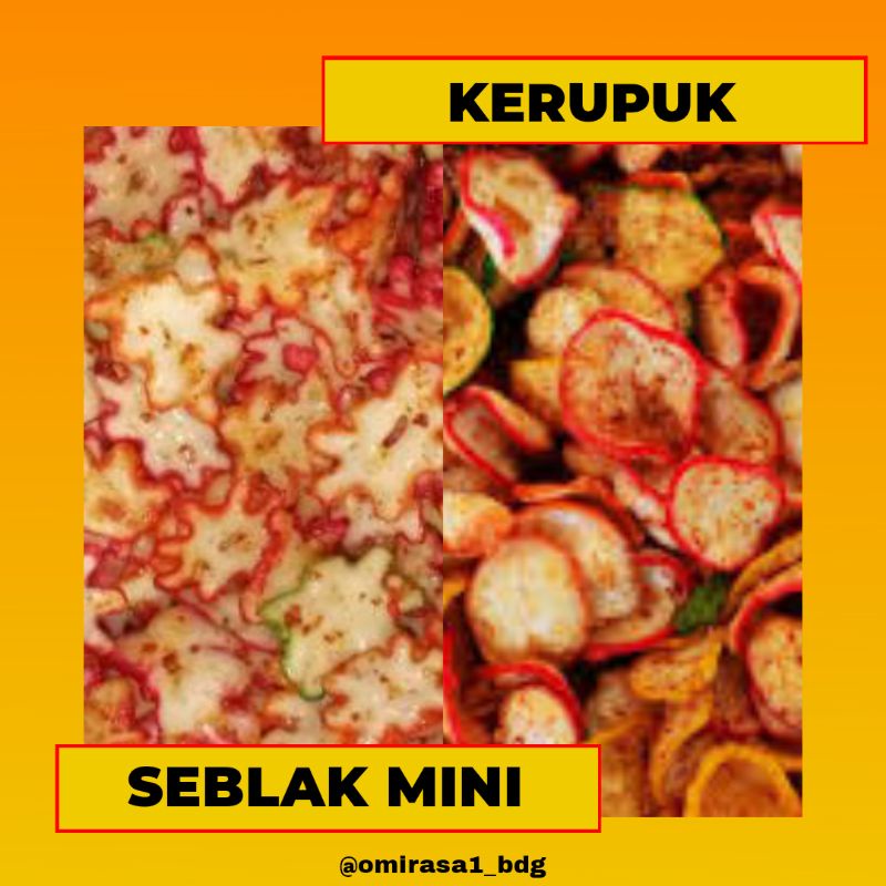 

Kerupuk Seblak Mini oleh-oleh Bandung OMIRASA 1