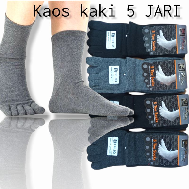 Kaos Kaki Pria Kantor 5 Jari/Kaos Kaki Olah Raga/kaos kaki Sepeda