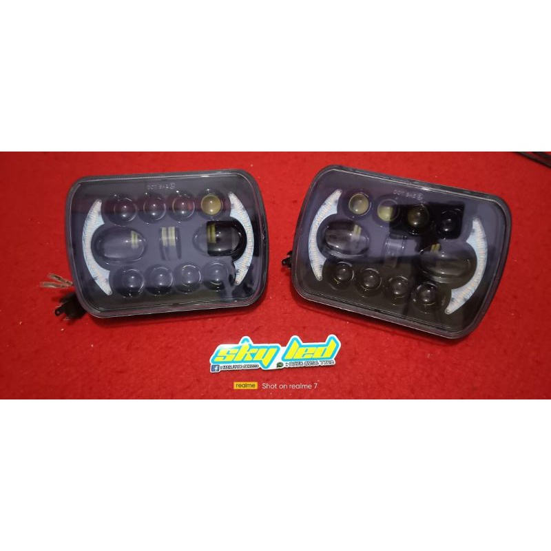 lampu daymaker kotak feroza L300 headlamp kotak feroza 6x7inc