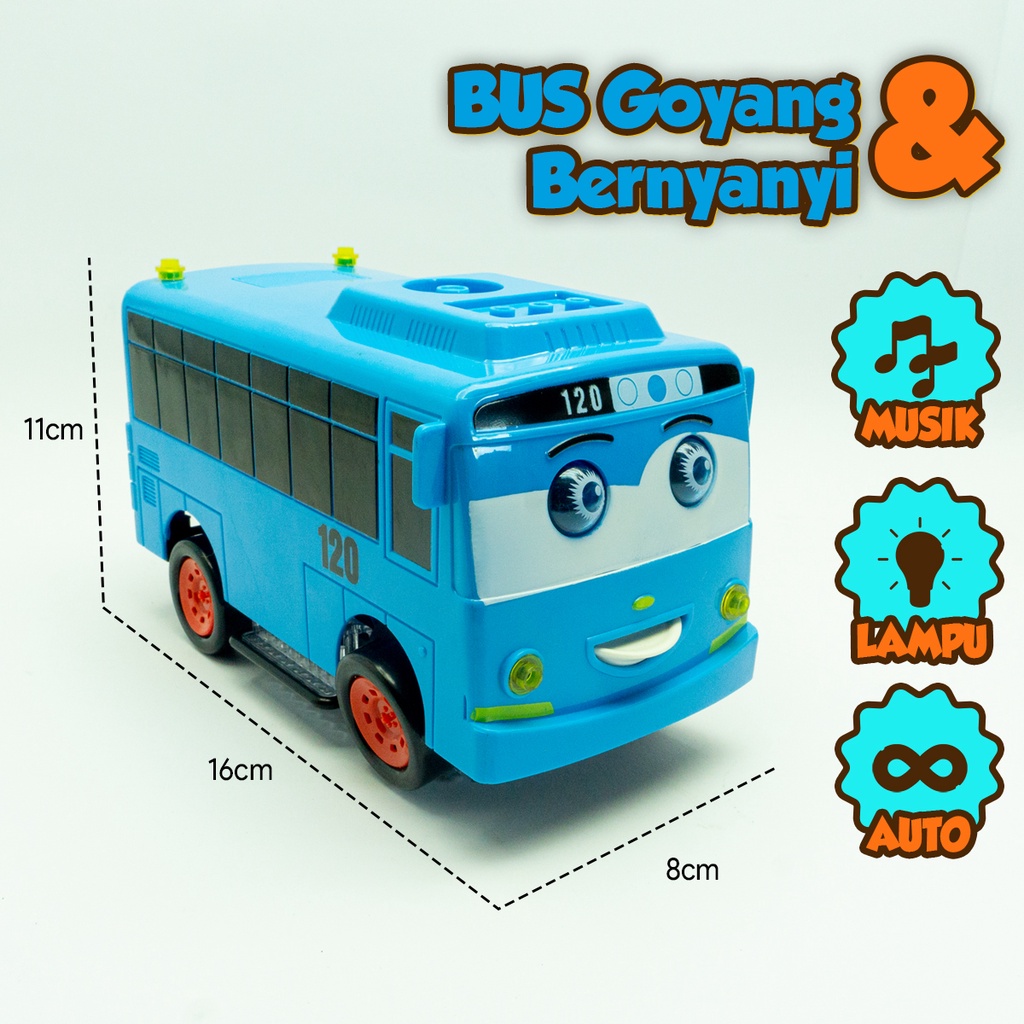 Dancing Bus Mainan Bus Tayo Goyang dan Bernyanyi 1804B