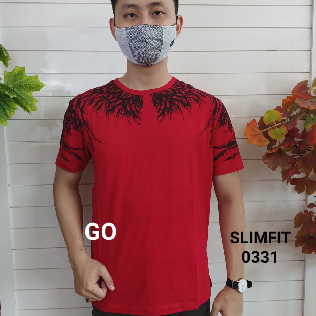 gof MAXMILLIAN KAOS A (Slimfit) Pakaian Pria Atasan Kaos Oblong Original Lengan Pendek