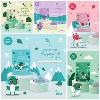 SYB Powder Mask 10g Sachet Powder Mask Masker Wajah Masker Bubuk Face Mask (BPOM) (Victoria)