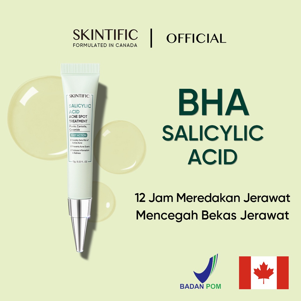 SKINTIFIC Salicylic Acid Acne Spot Treatment 2% Salicylic Acid BHA Acne SPOT Treatment 10gr