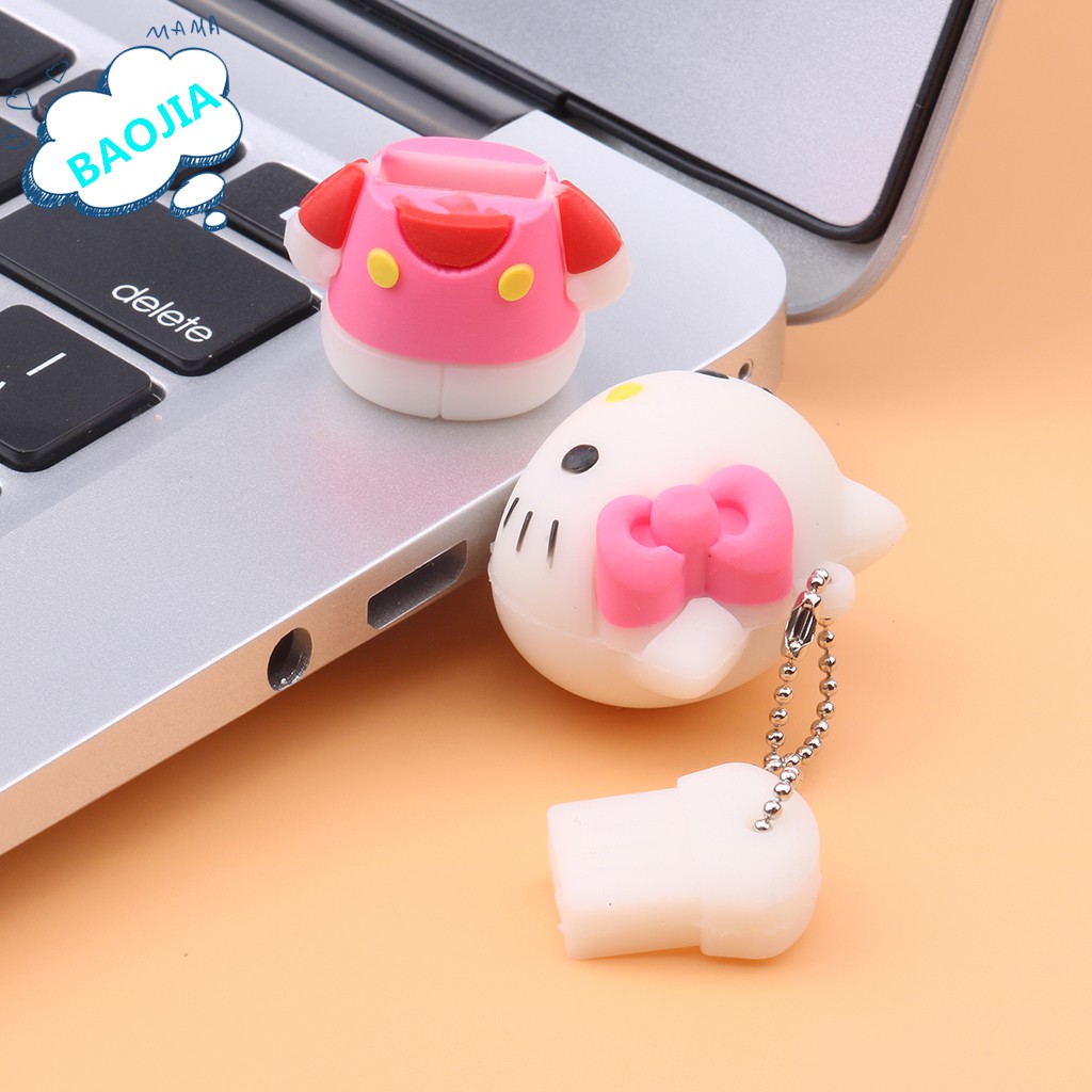 Flash Disk USB Kapasitas 128GB / 64GB / 32GB / 16GB / 8GB Motif Hello Kitty