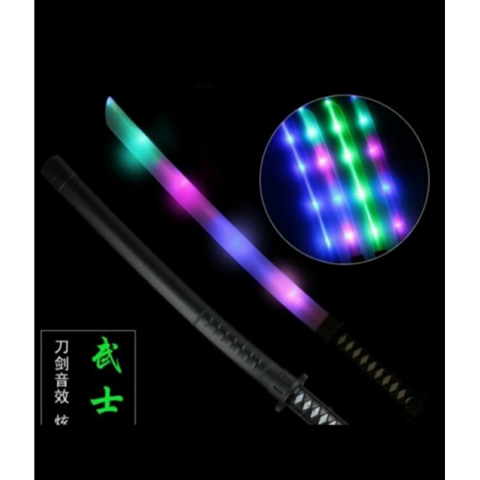 pedang mainan bunyi nyala suara lampu led sword mainan anak pedang pedangan samurai samuray mainan a